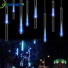 LED Meteor Shower Lights 30CM 8 Tube Falling Rain Drop Icicle Snow Fall String LED Waterproof Christmas Lights for Holiday Xmas 2024 - buy cheap