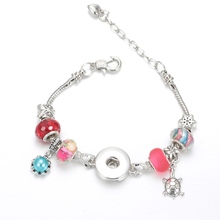 Colorful Turtle Charm Beads Bracelets 18mm snap bracelets & Bangle 18mm Snap Button Jewelry For DIY Snap Jewelry SZ0378l 2024 - buy cheap