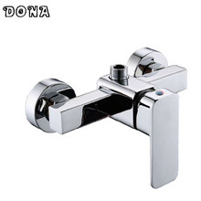 Free shipping Polished Chrome Finish New Wall Mounted shower faucet Bathroom Bathtub Handheld Shower Tap Mixer Faucet DONA3040 2024 - buy cheap