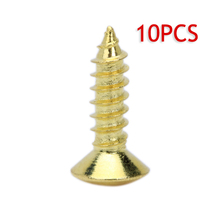 10 PCS Iron Gold Guitar Parts Pickguard Cover Plate Screws For Electric Guitar 2024 - buy cheap