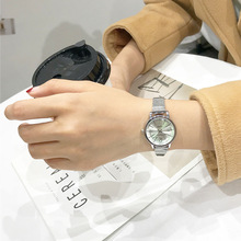 Ulzzang-reloj de cuarzo a escala Simple para mujer, pulsera femenina con correa de cuero y acero inoxidable, marca de moda 2024 - compra barato