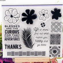 PANFELOU-sello de silicona transparente para álbum de recortes, hojas de sello transparente decorativo, pluma de flor, bricolaje 2024 - compra barato