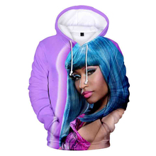 3d толстовки пуловер Забавный Nicki Minaj принт Мода Хип-Хоп Мужская Женская толстовка с капюшоном Повседневная с длинным рукавом 3D толстовки с капюшоном топы 2024 - купить недорого