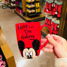 Disney 530 мл Детские керамические чашки Дети Женщины Питьевая кружка мультфильм чашки для пары офисная кофейная кружка чашка в качестве подарка 2024 - купить недорого