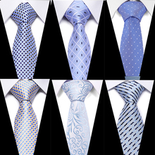 Luxury 7.5cm Men's Classic Tie Silk Jacquard Woven Plaid Check Striped Cravatta Ties Man Bridegroom Business Necktie Accessories 2024 - buy cheap
