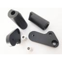 Aftermarket frete grátis peças da motocicleta sem corte quadro slider protector para yamaha 2009-2012 yzf r1 yzfr1 YZF-R1 preto 2024 - compre barato