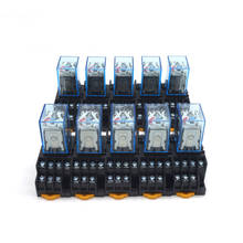 10Pcs Relay MY4NJ 24V AC Small relay 5A 14PIN Coil DPDT With Socket Base 2024 - buy cheap