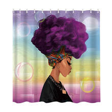 African Woman Shower Curtain Custom Waterproof Bathroom Polyester Fabric Shower Curtain 12 Hooks Multichoice Lot Curtains9.5#5% 2024 - buy cheap