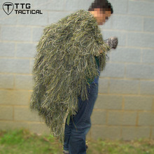 TTGTACTICAL Sniper Ghillie Poncho camuflaje táctico Sniper Ghillie Cape Woodland & Desert 2024 - compra barato