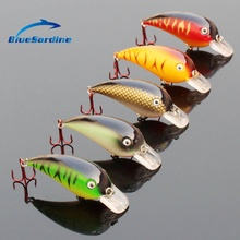 BlueSardine 5PCS 7.6G 7CM Crank Bait Fishing Lures Minnow Hard Bait Plastic Fish Crankbaits Peche Pesca Isca Artificial Red Hook 2024 - buy cheap