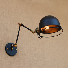Lámpara de pared con brazo largo y ajustable de latón, aplique de pared Industrial, Estilo Vintage, Edison, para Loft 2024 - compra barato