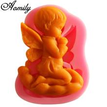 Aomily Angel Pray Silicone Cake Molds Cake Decorating Jelly Mold Fondant Chocolate Sugar Mould Handmade Soap Molds Baking Tools 2024 - buy cheap