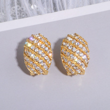 Newest Shiny Crystal Rhinestone Stud Earrings for Women Trendy Charm Bride Earrings Brincos Wedding Party Jewelry Bijoux WX252 2024 - buy cheap