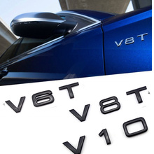 2 шт. Оригинальные ABS V6T V8T V10 Автомобильные Боковые стикеры декоративные для тела для audi sline RS QUATTRO A1 A3 A4 A5 A6 A7 A8 Q3 Q5 Q7 TT S 2024 - купить недорого