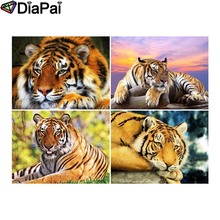 DIAPAI 100% Full Square/Round Drill 5D DIY Diamond Painting "Animal tiger sunset" 3D Embroidery Cross Stitch Home Decor 2024 - buy cheap