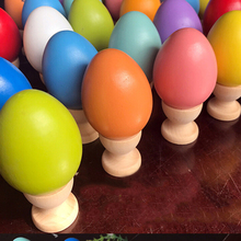 Wooden Eggs children's Toys Ultra Realistic Simulation Eggs Graffiti Toys DIY Painting Colors Wooden Color 2024 - buy cheap