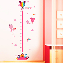 Adesivo de parede para decoração de quarto infantil, decalque em pvc com mickey e minnie, gráfico de crescimento, para altura da sala de estar, da disney 2024 - compre barato