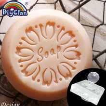 Wreath Soap Stamp Clear Natural Organic Stamp With Handle Glass Handmade Soap Making Seal Acrylic Chapter Custom Flower Rose 2024 - buy cheap