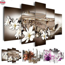 diamond embroidery orchid lily flower icon diamond mosaic Gardenia modular picture 5d diamond painting cross stitch 5pcs decor 2024 - buy cheap