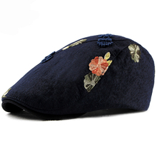 HT1599 2018 New Spring Summer Sun Hats for Women Beret Hat Female Flower Flat Cabbie Gastby Ivy Cap Vintage Ethnic Female Berets 2024 - buy cheap