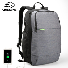 Kingsons Brand External USB Charge Laptop Backpack Anti-theft Notebook Computer Bag 15.6 inch for Business Men Women School Bag 2024 - buy cheap