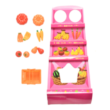CnaBpc 11 шт., кухонный кукольный домик для хранения овощей, миниатюрные детские игрушки, пластиковая корзина для фруктов и овощей, набор для кукол 2024 - купить недорого