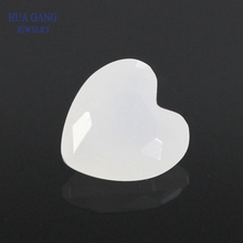 Белые полупрозрачные цветные бусины в форме сердца для принцессы, искусственные камни для ювелирных изделий размером 3x3 ~ 15x15 мм, бесплатная доставка 2024 - купить недорого