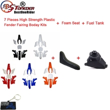 STONEDER Plastic Fender Fairing Boday Kits + Foam Seat + Fuel Tank For Chinese 2 Stroke 47cc 49cc Apollo Mini Dirt Bike 2024 - compre barato