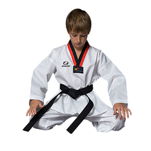 Uniforme de taekwondo de mangas longas, uniforme de treinamento para adultos e crianças, 100% algodão, respirável e confortável 2024 - compre barato