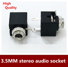 50PCS/LOT   3.5MM stereo audio socket 3.5 dual channel socket with nut 2024 - buy cheap