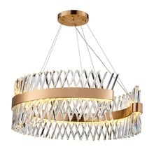 New Nordic Postmodern Luxury K9 Crystal Designer Living Room Bedroom Restaurant Bronze Metal pendant lamp suspension led 2024 - buy cheap