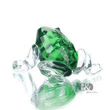 H&D Small Crystal Frog Collection Paperweight Art Glass Craft Table Centerpiece Ornament(Green) 2024 - buy cheap