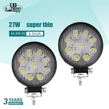 CO LIGHT-Luz LED de trabajo 5D 27W, 4,3 ", 12V, 24V, barra de haz de inundación para barco 4x4, todoterreno, ATV, camión, Tractor, luz antiniebla de conducción automática 2024 - compra barato