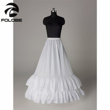 High Quality In Stock White Wedding Gown Two Hoops A-Line Petticoats/Crinoline/Underskirt Bridal Accessories Free Shipping 2024 - buy cheap