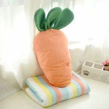 Peluche de imitación creativo para niña, almohada con forma de zanahoria + manta rellena de algodón, almohada supersuave, regalo íntimo 2024 - compra barato