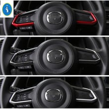 Yimaautotrims Auto Accessory Car Steering Wheel Decoration Strip Cover Trim 2 Pcs ABS Fit For Mazda CX-9 CX9 2017 2018 2019 2020 2024 - buy cheap