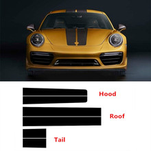 For Porsche 911 Cayenne Sport Lines Hood Roof Tail Vinyl Stickers Car Body Customized Garden Decals 2024 - buy cheap