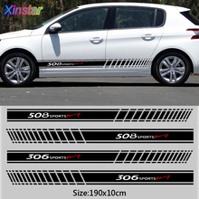 2pcs/lot New kk car side sticker for Peugeot 106 108 206 208 306 308 508 2008 3008 Car Accessories 2024 - buy cheap