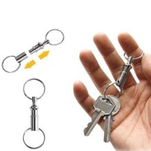 10 шт. съемный porte clef Keyring Quick Release Keychain двойной Съемный Pull Party Key Ring Keychain 2024 - купить недорого