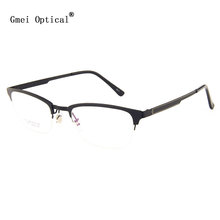 Gmei-gafas ópticas LF2001 para hombre y mujer, lentes de montura semimontura de Metal, lentes 2024 - compra barato