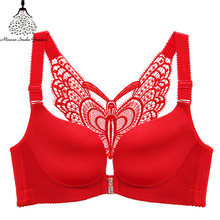 Plus Size Bra Bralette Push Up Bras Para Mulheres Lingerie Sutiã de Renda Sem Fio Tamanho grande C D E Copo Preto Vermelho Azul 36 38 40 48 52 sutia adesivo   sutia  sutiãs para mulheres  forminhas de doces finos  suti 2024 - compre barato