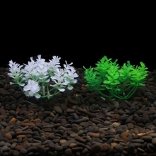 Aquatic Plants Artificial Green White Ornaments Aquarium Grass Fish Tank Decor 2024 - buy cheap