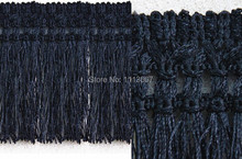 10yards Craft Braided 11.5cm Black Polyester Fringe Tassel Trimming Lace Trim For Latin Dress Samba Stage Clothes Curtain Shoes 2024 - buy cheap