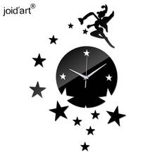 2019 new acrylic clocks 3d wall stickers diy mirror clock living room geometric needle quartz modern design watch 2024 - buy cheap