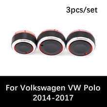 3pcs/set car control switch knob air conditioning For Volkswagen VW Polo 2014 to 2017 heat controller switch knob ac knob 2024 - buy cheap