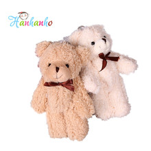 Wholesale 20pcs/Lot 13cm Plush Joint Bear Fluffy Mini Teddy Bear Stuffed Animal Toy Doll Bouquet Packaging Material 2024 - buy cheap