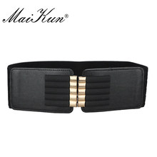 Maikun-anchos cinturones elásticos para mujer, cinturón de cintura de marca de diseñador de lujo, cinturón de cuero de alta calidad, fajas femeninas 2024 - compra barato