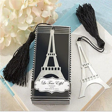 1PC Hot Eiffel Tower Alloy Bookmark Creative Exquisite Tassel Box Students Stationery School Supplies For Gift 2024 - buy cheap
