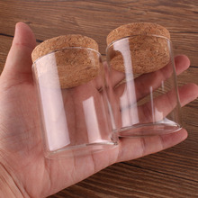 12pçs 50ml tamanho 47*60mm tubo de ensaio com rolha rolha garrafas tempero recipiente frascos vidros diy artesanato 2024 - compre barato