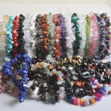 Lucky Chip Beads Mixed Stone Stretch Bracelet 8 Inch Jewelry For Gift 10PCS/1Lot G649 2024 - buy cheap